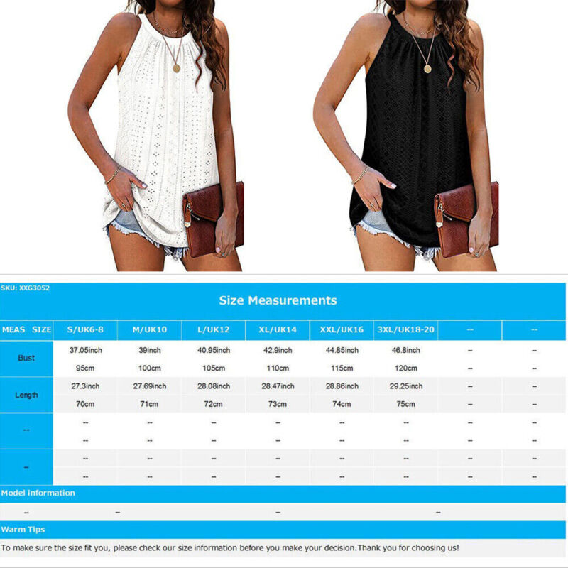 Womens Vest Tops Summer Sleeveless Blouse Ladies Tank Cami Tee T Shirt Plus Size