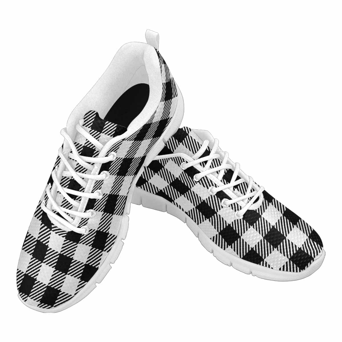 Sneakers for Men, Buffalo Plaid Black and White - S554633-2