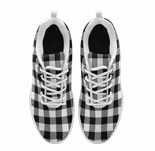 Sneakers for Men, Buffalo Plaid Black and White - S554633-3