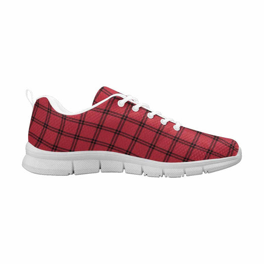 Sneakers for Men,   Buffalo Plaid Red and White - Running Shoes DG837-0