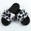 Fashion trend plush faux fur breathable luxury high quality fur slides slippers women