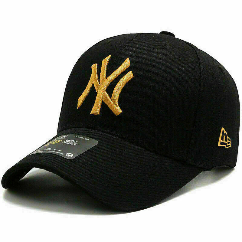 Unisex Baseball Cap Cotton Mens Womens Snapback Sport NY NEW Sun Hat UK