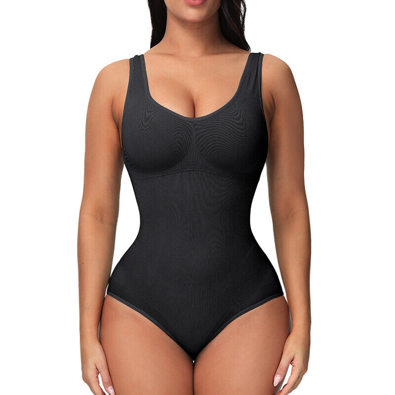 Women Trainer Tummy Control Firm Full Body Shaper Bodysuit Slimming Shapewear UK