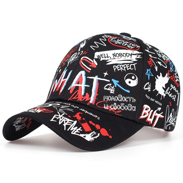 Graffiti printing Baseball Cap Outdoor cotton Shade Hat men women Summer Caps adjustable Leisure hats