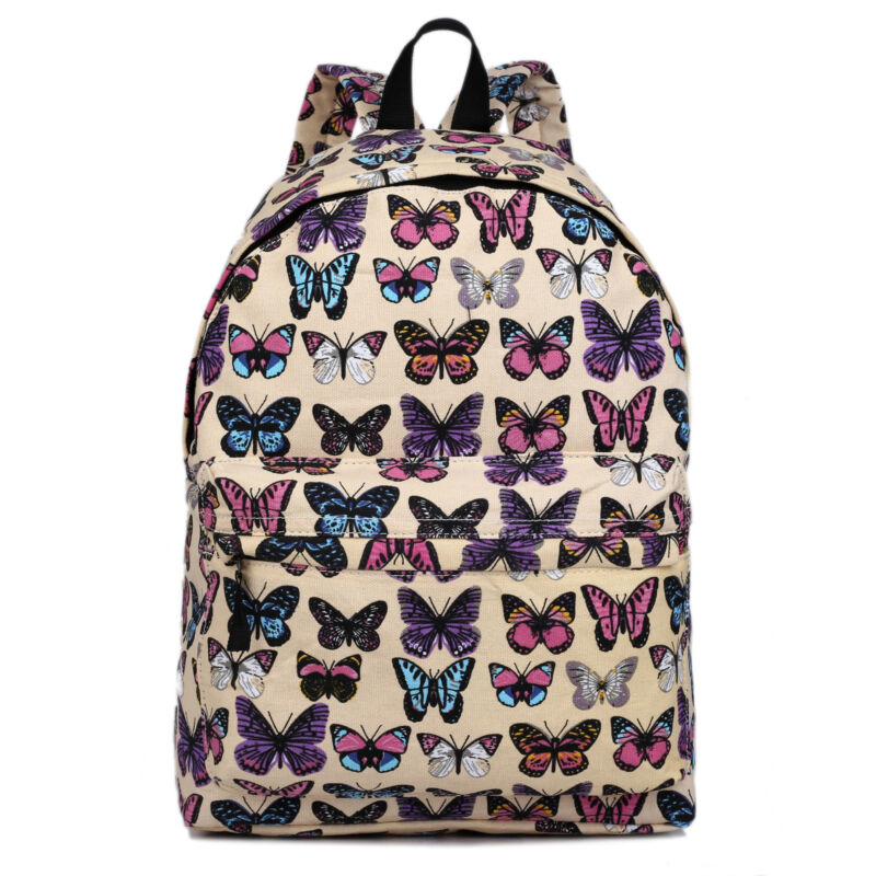 GIRLS BOYS RETRO BACKPACK SCHOOL RUCKSACK LAPTOP/TRAVEL/WORK BAG