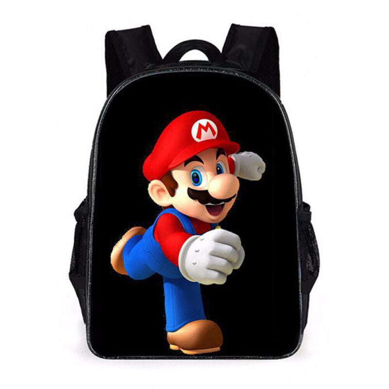 Super Mario Kids Backpack Boys Girls' Cartoon School Bag Casual Travel Rucksack