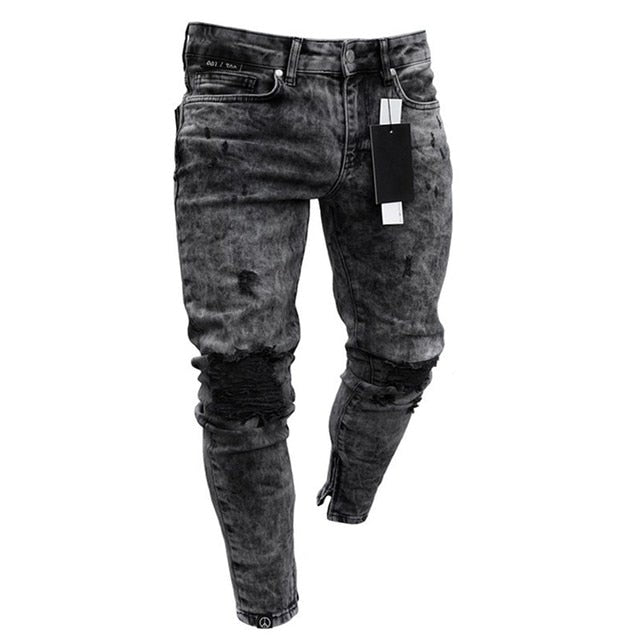 Jeans Men Pants Wash Solid Color Multi Pockets Denim Mid Waist Cargo Jeans Plus Size Fahsion Casual Trousers Male Daily Wear