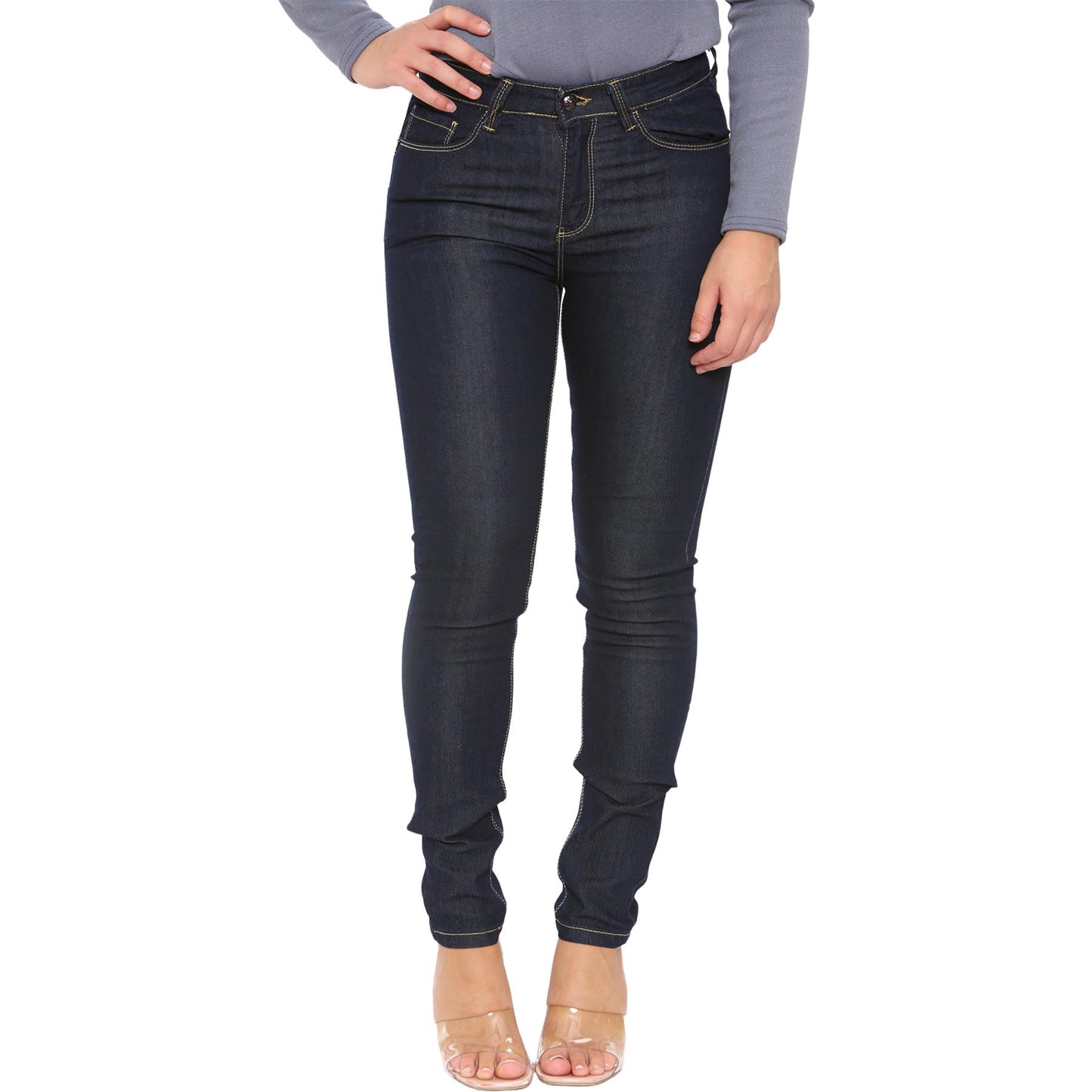 Enzo Womens Skinny Stretch Jeans Ladies New Denim Slim Fit Pants UK Size 8-22