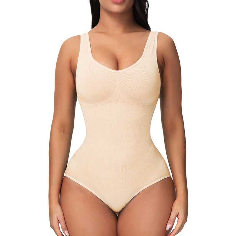 Women Trainer Tummy Control Firm Full Body Shaper Bodysuit Slimming Shapewear UK