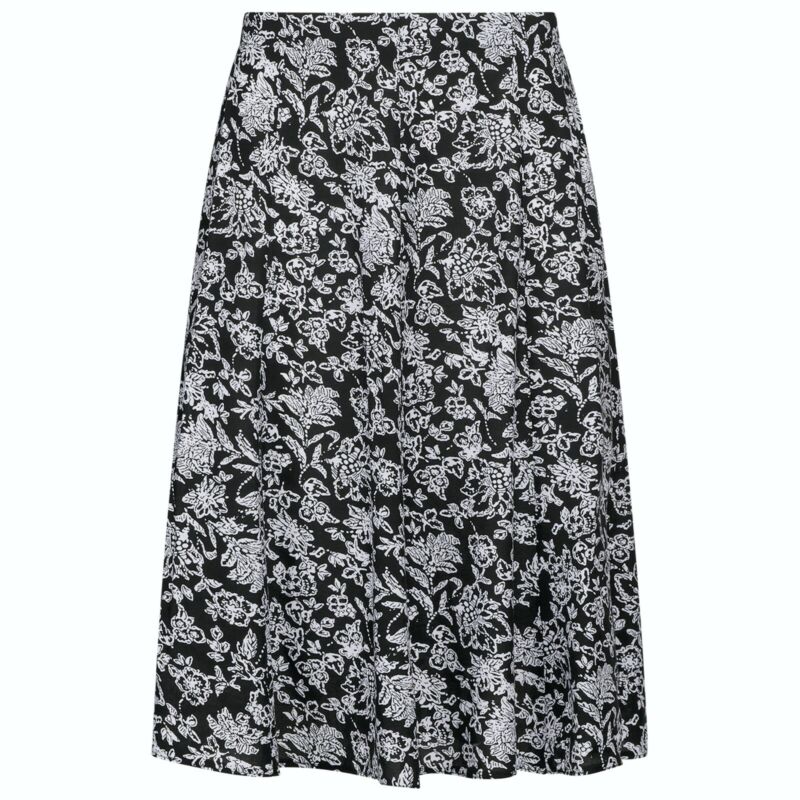 Women ladies Summer Floral Print Skirt Elasticated Waist Size 10-24 length 27"