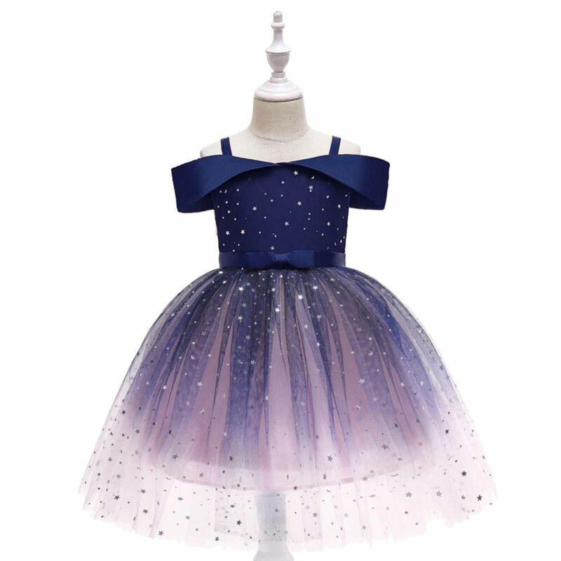 Flower Girls Bridesmaid Dress Baby Kids Party Wedding Lace Bow Princess Dresses