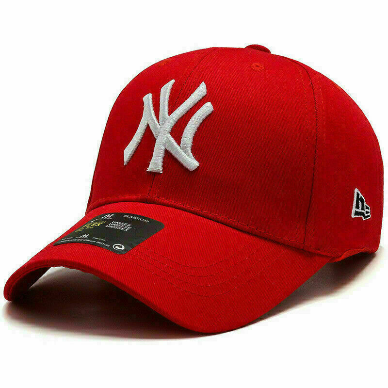 Unisex Baseball Cap Cotton Mens Womens Snapback Sport NY NEW Sun Hat UK