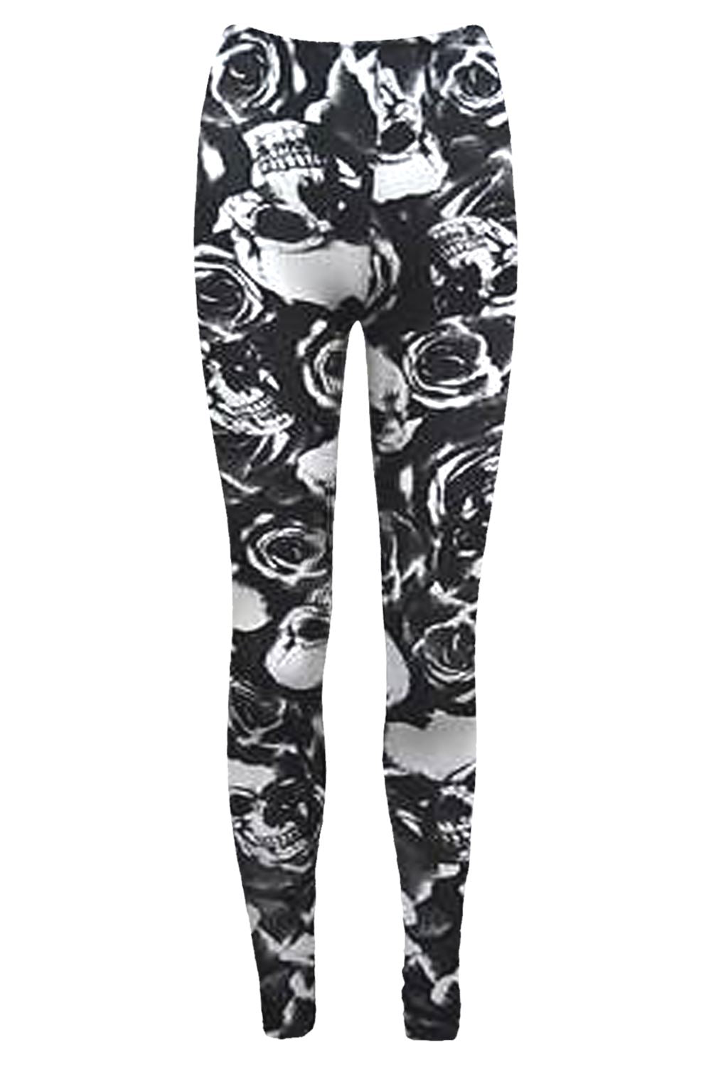 Kids Girls Army Floral Printed Full Ankle Length Skinny Stretchy Leggings Pants