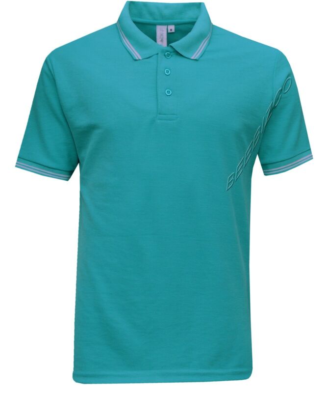 Mens Short Sleeve Polo Shirt Plain Pique Single/Double Tipping Collar M - 6XL