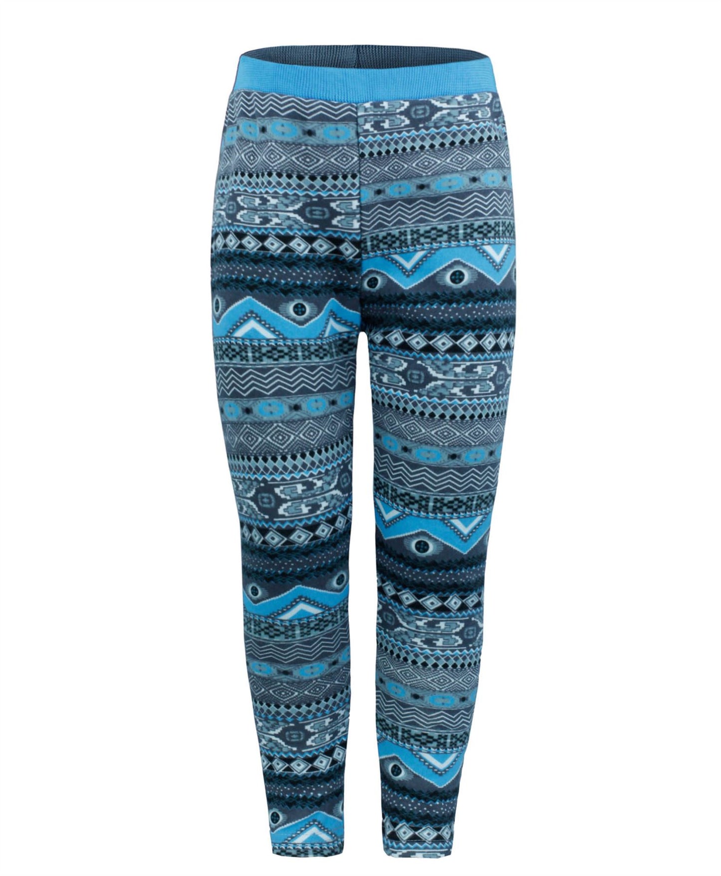 GIRLS WARM LEGGINGS KIDS AZTEC PATTERN SOFT WINTER CASUAL BOTTOMS SIZES 1-12Y